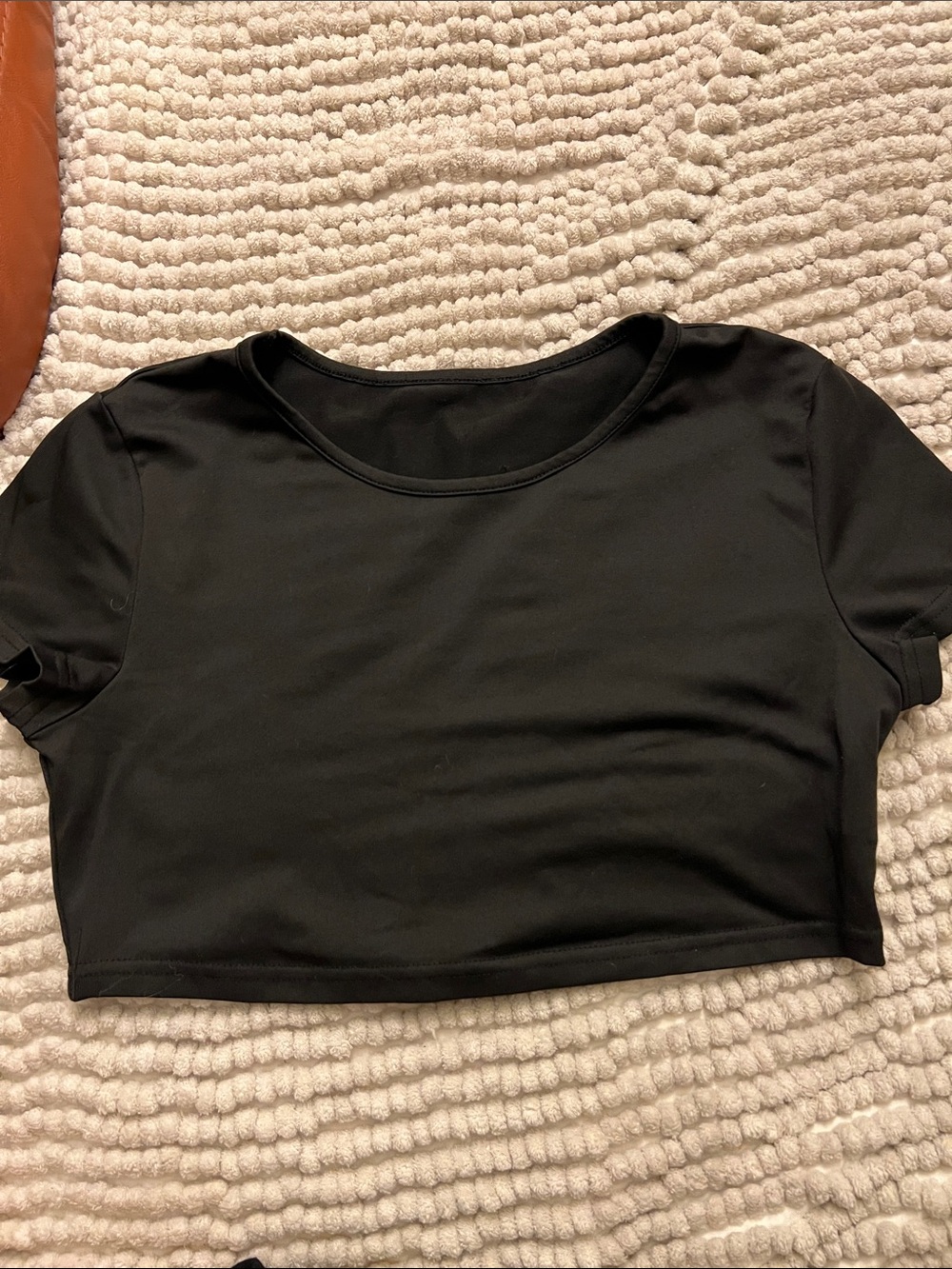 SHEIN Black Short Sleeve Crop Top